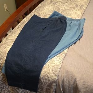 Alfred Dunner Blue and Dark Blue Pants Set